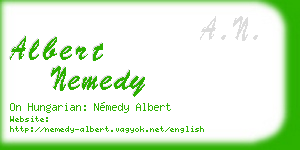 albert nemedy business card