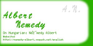 albert nemedy business card